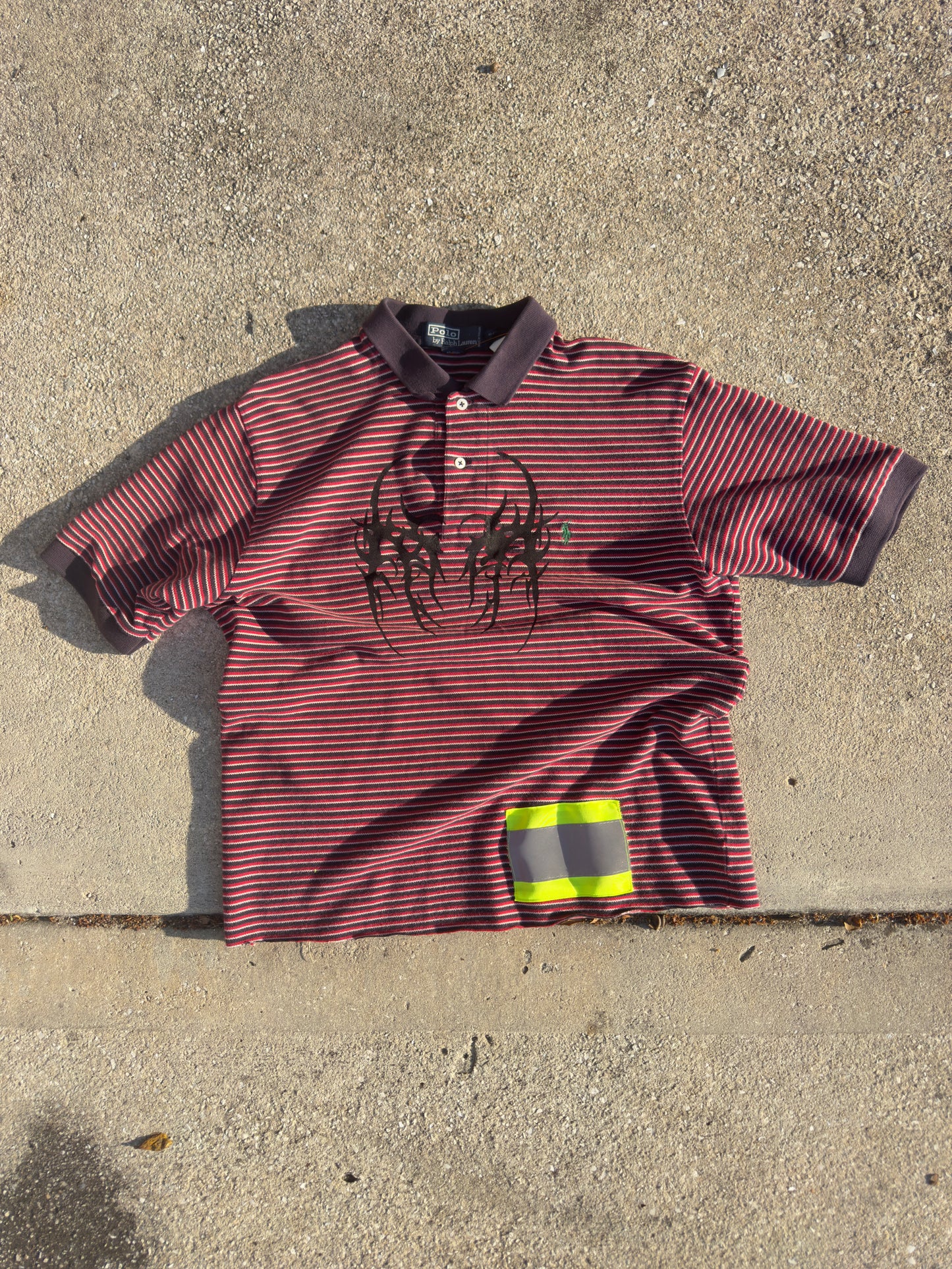 Upcycled/reworked polo shirt